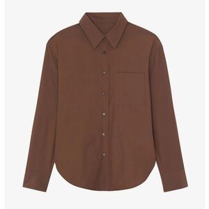 FRANKIE SHOP LUI ORGANIC COTTON SHIRT - CHOCOLATE M NWT